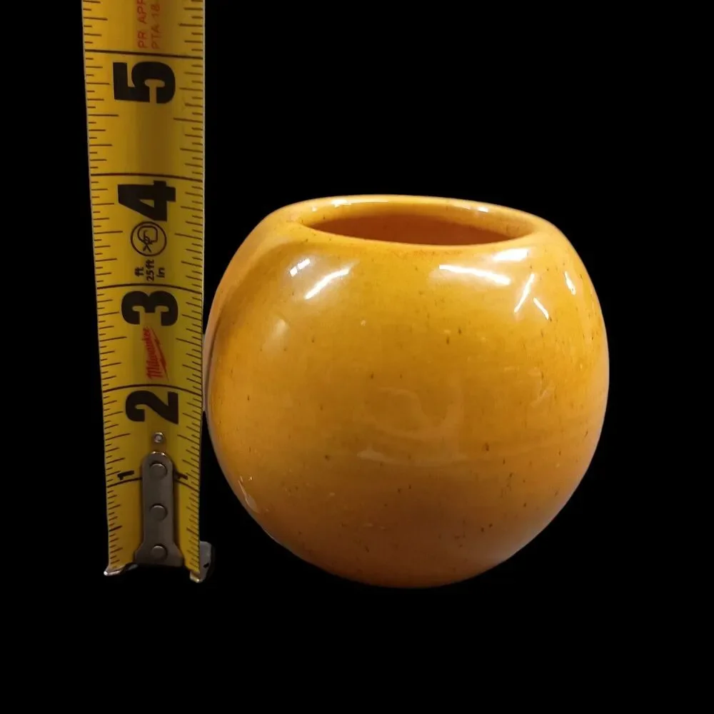 Vintage Hager USA Glazed Pottery Vase Planter Speckled Decor Original Sticker